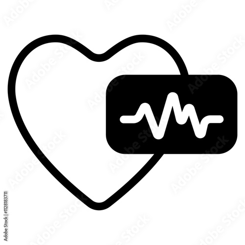 Critical heart Solid Icon