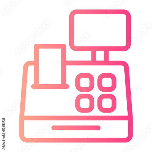 Cash Register gradient icon