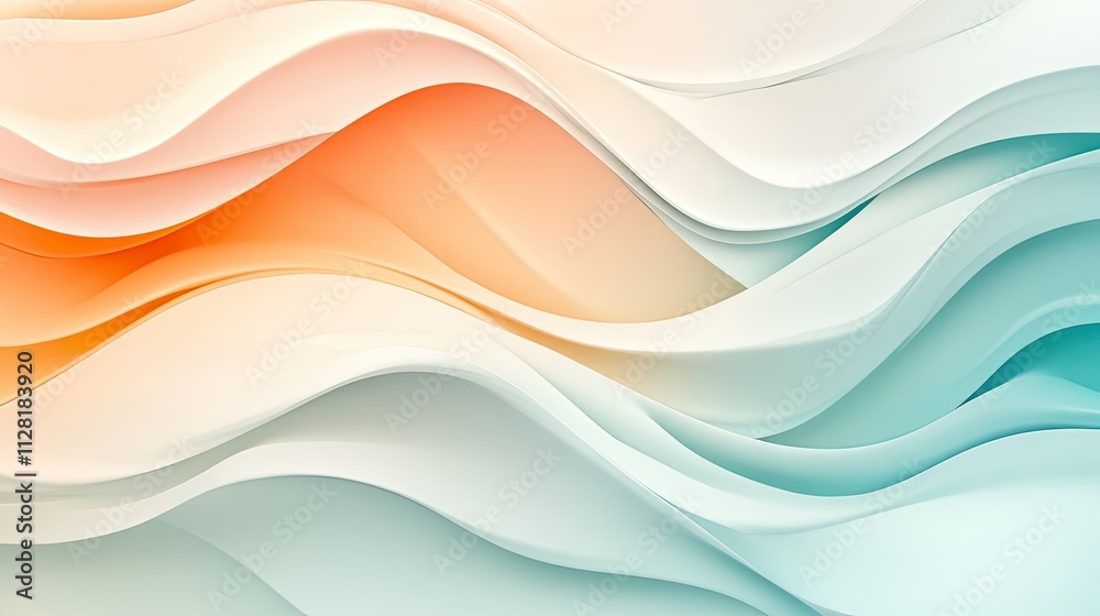 Abstract Pastel Waves: A Serene Digital Artwork Abstract Pastel Waves: A Serene Digital Artwork