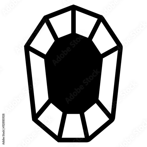 Diamond brooch Solid Icon