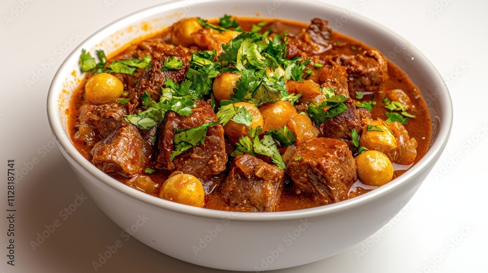 Hearty Homemade Beef Stew with Potatoes and Veggies in a Savory Tomato Based Broth Hearty Homemade Beef Stew with Potatoes and Veggies in a Savory Tomato Based Broth