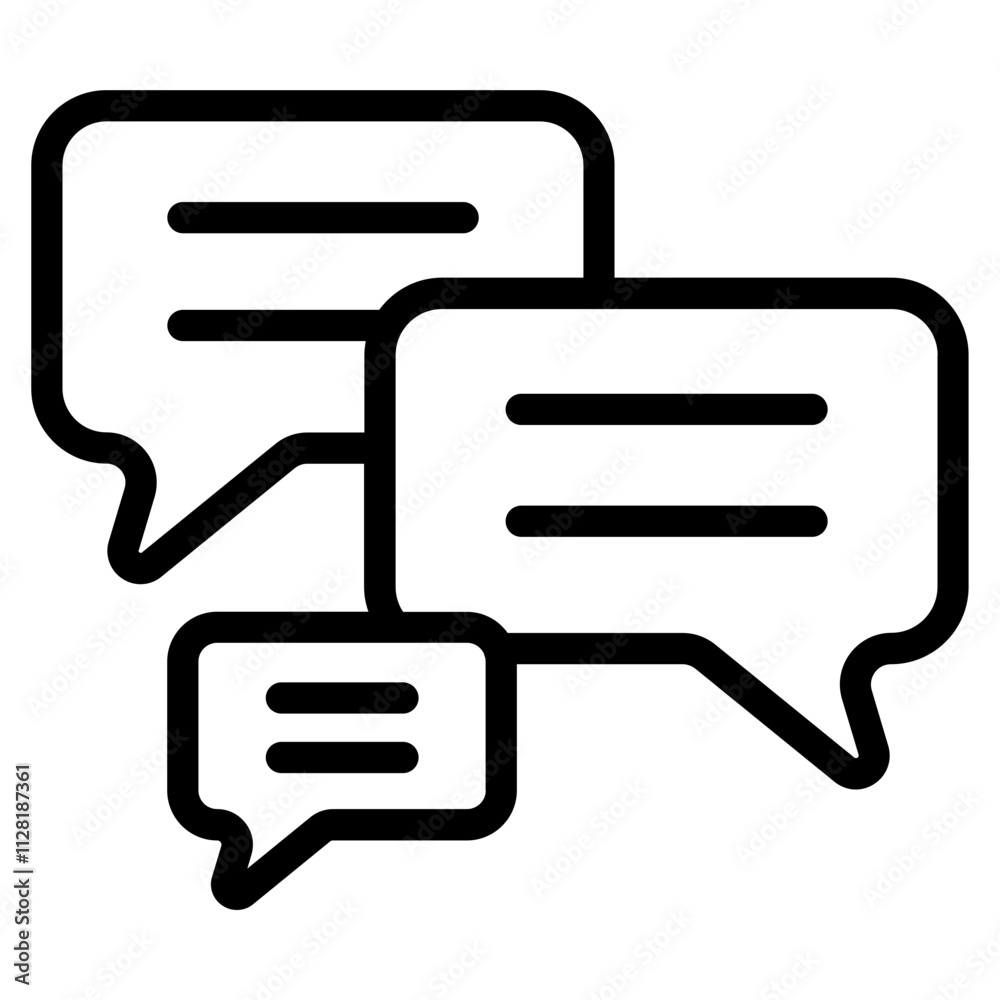 Discussion Line Icon Discussion Line Icon