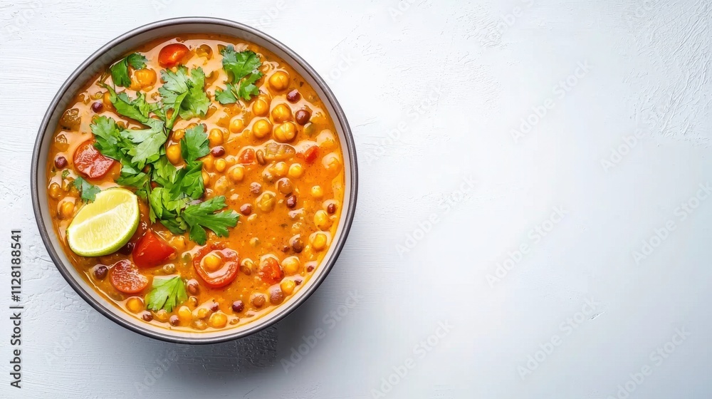 Vibrant Homemade Vegetable Lentil Soup with Fresh Herbs and Zesty Lime in a Bowl Vibrant Homemade Vegetable Lentil Soup with Fresh Herbs and Zesty Lime in a Bowl