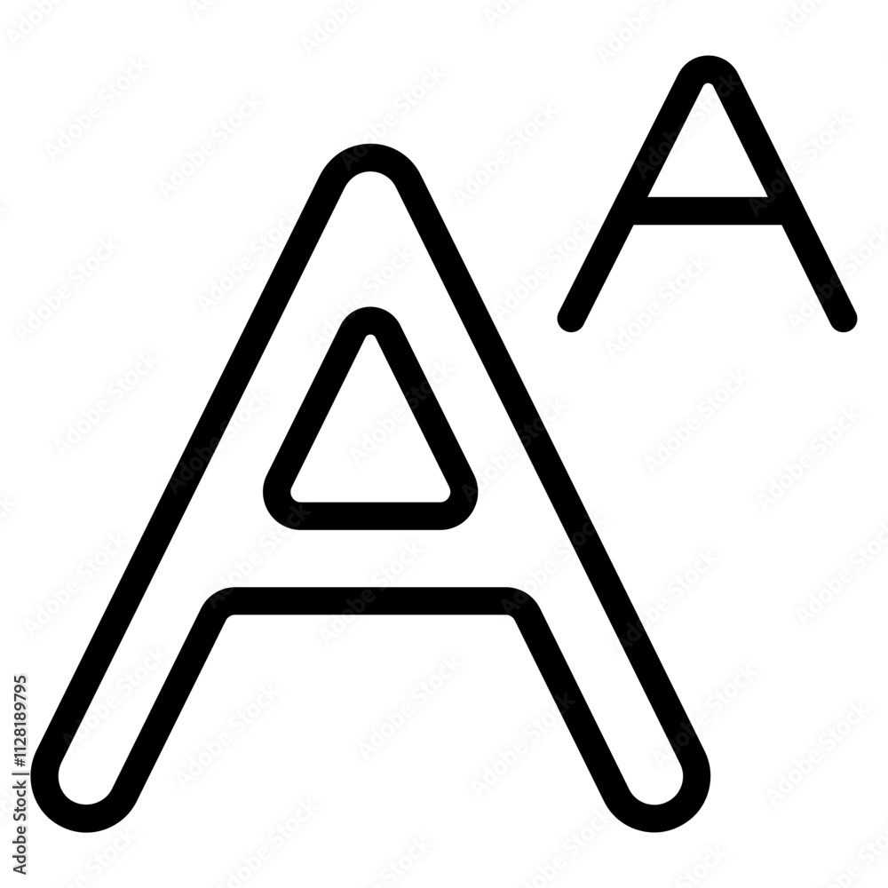 Font increase Line Icon Font increase Line Icon