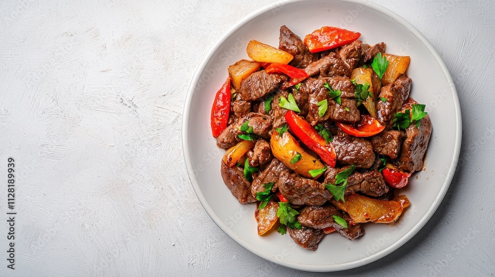 Delicious Homemade Beef Stir Fry Dish with Fresh Vegetables and Aromatic Seasonings Delicious Homemade Beef Stir Fry Dish with Fresh Vegetables and Aromatic Seasonings
