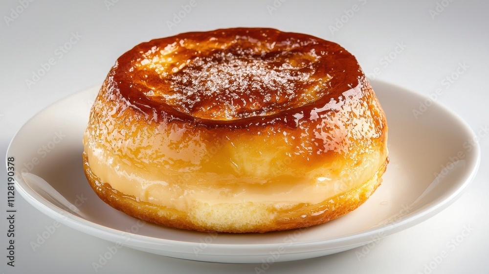 Freshly Baked Flaky Cinnamon Roll Pastry Serving on Ceramic Plate for Satisfying Breakfast or Snack Freshly Baked Flaky Cinnamon Roll Pastry Serving on Ceramic Plate for Satisfying Breakfast or Snack