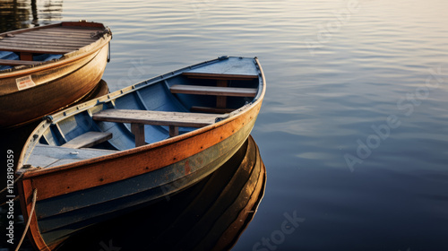 Wallpaper Mural A serene shot of boats tied to a wooden dock, with soft ripples in the calm water. Torontodigital.ca