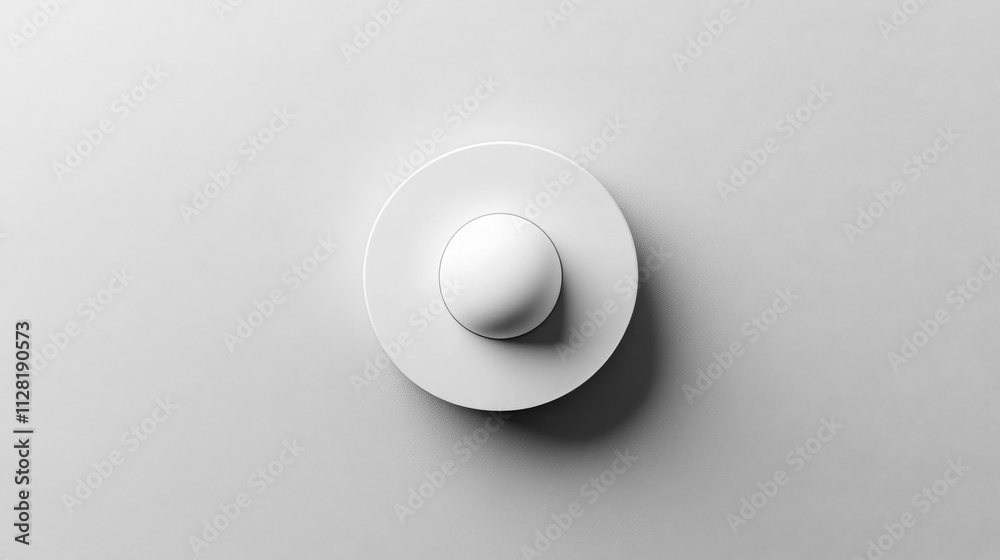 White Circular Fixture Wall Mounted Minimalist Design White Circular Fixture Wall Mounted Minimalist Design