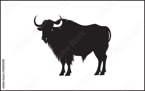 Set of cow silhouettes isolated on a white background, Vector illustration.