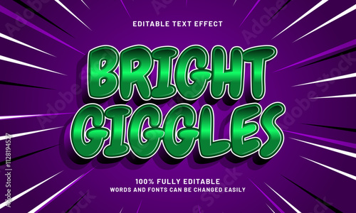 bright giggles editable text effects with a joyful and happy theme