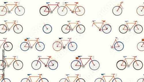 seamless bicycle pattern. seamless pattern with bicycles. seamless pattern with bicycle. icon set bicycles