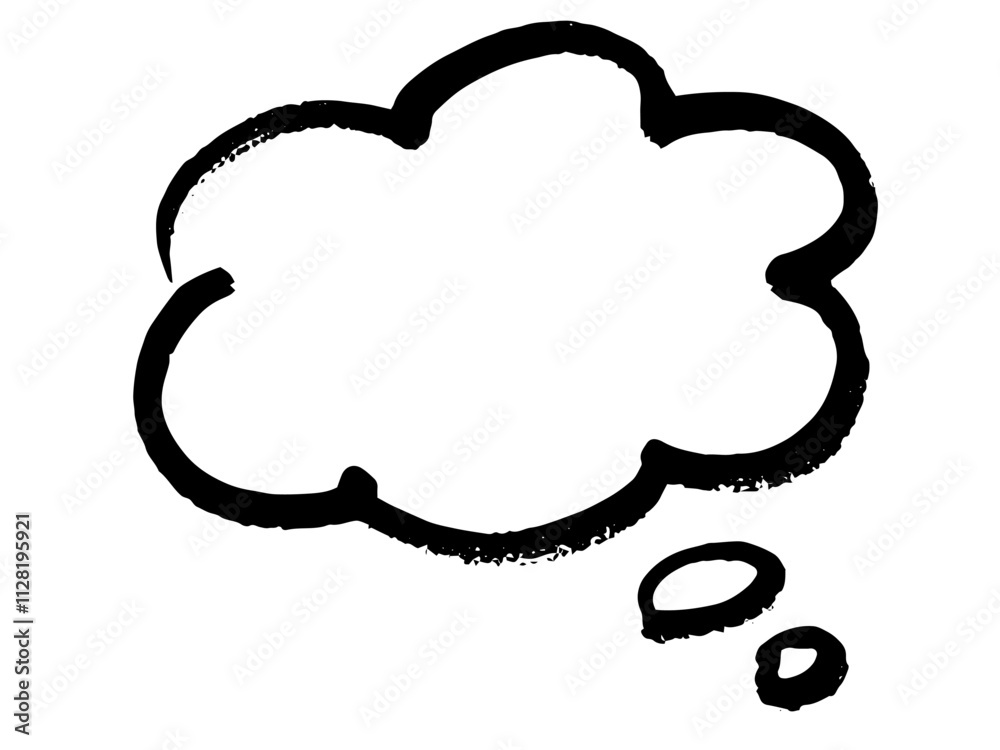 手描きの吹き出し　筆タッチイラスト