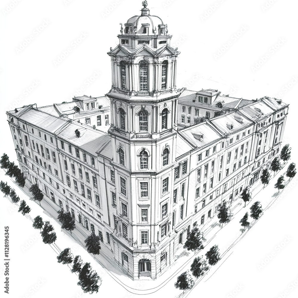 Naklejka premium Palace architecture building