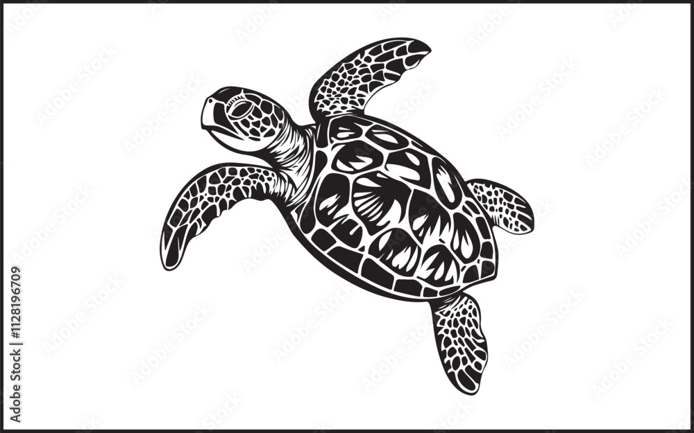 Fototapeta premium turtle silhouette.