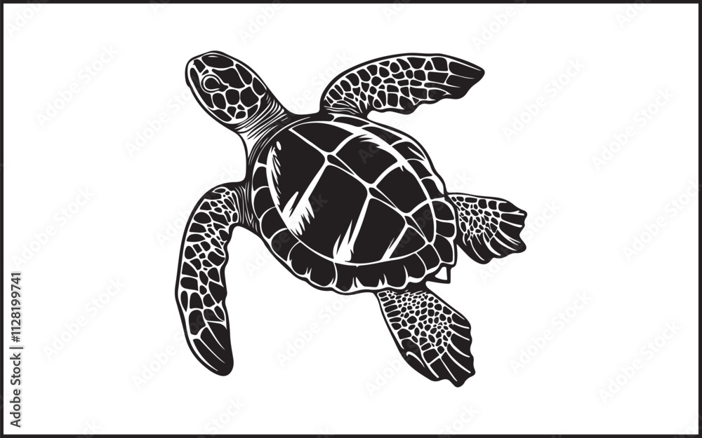 Fototapeta premium turtle silhouette.