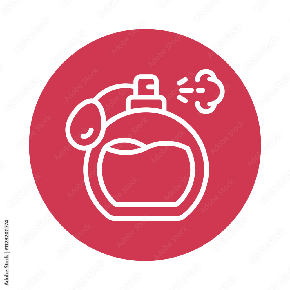 Obraz premium Perfume Vector Circle Outline icon. Eps file 10