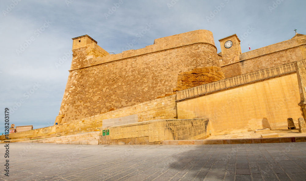 Gozo (Għawdex) Island Victoria massive fortification St. Johns Bastion Citadel (Cittadella) Malta