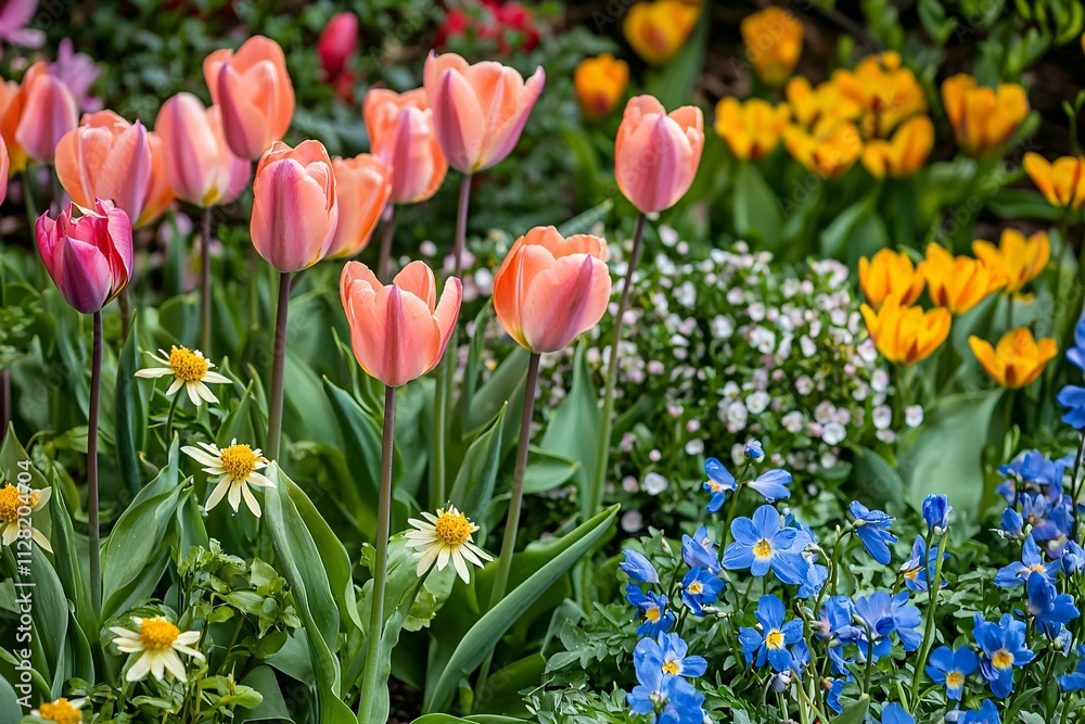 Springtime unveils a vibrant display of blooming flowers and fresh greenery, capturing nature's awakening and evoking feelings of warmth and optimism. Springtime unveils a vibrant display of blooming flowers and fresh greenery, capturing nature's awakening and evoking feelings of warmth and optimism.