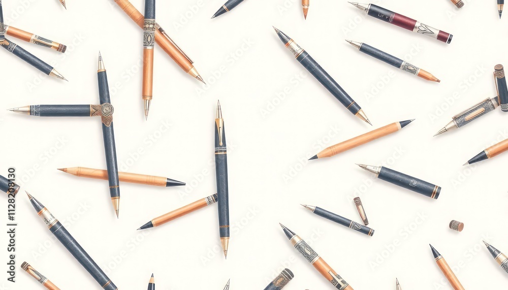 pen pattern. set of pens or set of tools for drawing or set of stationery. pen pattern. set of pens or set of tools for drawing or set of stationery.