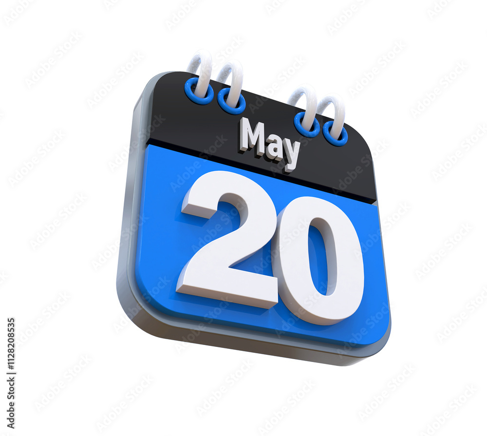 3D Calendar May Date 20 3D Calendar May Date 20