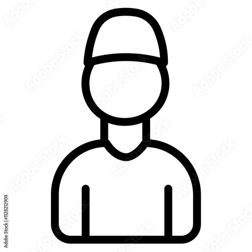 Moslem man Line Icon