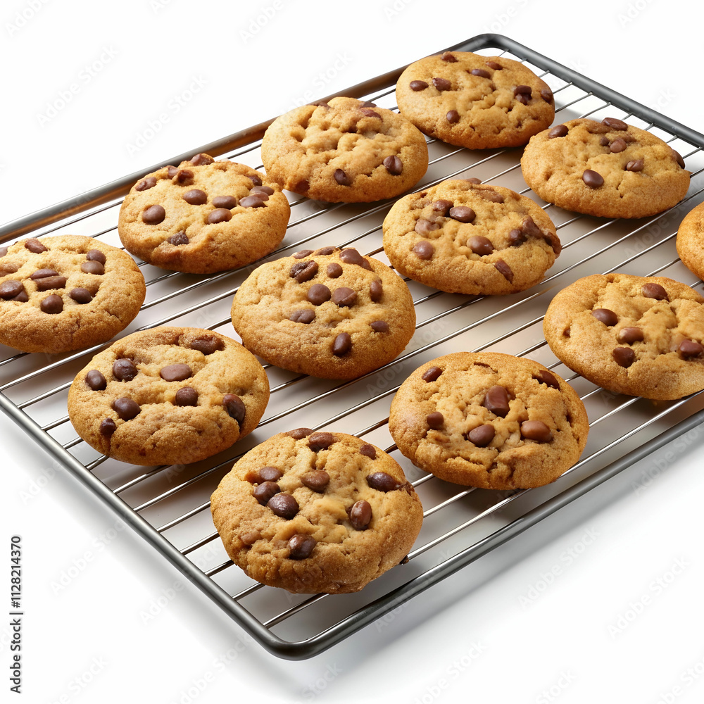Baking Chocolate Chip Cookies Isolated on Transparent Background Baking Chocolate Chip Cookies Isolated on Transparent Background