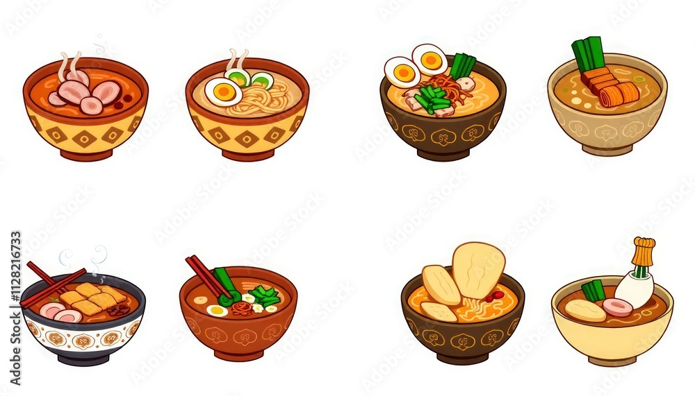 set of icons ramen or set of icons noodles
set of icons ramen or set of icons noodles