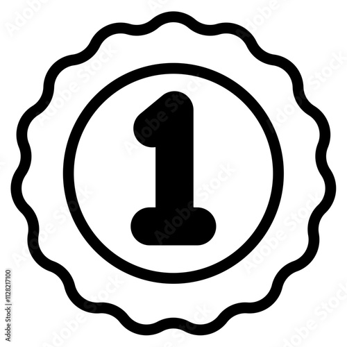 Number 1 Solid Icon