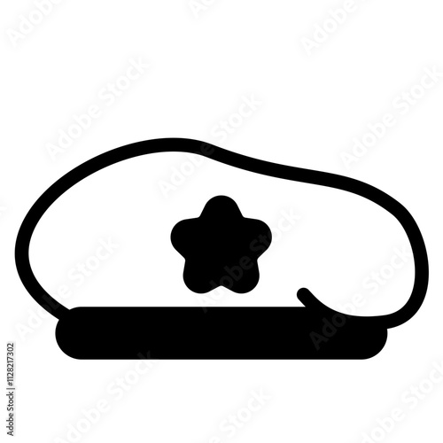 Office cap Solid Icon