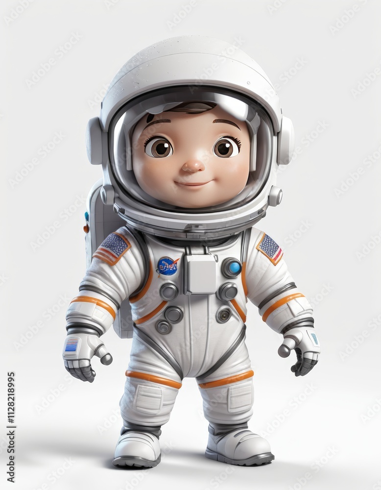 Cute astronaut in spacesuit waving happily, suitable for kids educational materials, posters, science fiction designs, or spacerelated content. Cute astronaut in spacesuit waving happily, suitable for kids educational materials, posters, science fiction designs, or spacerelated content.