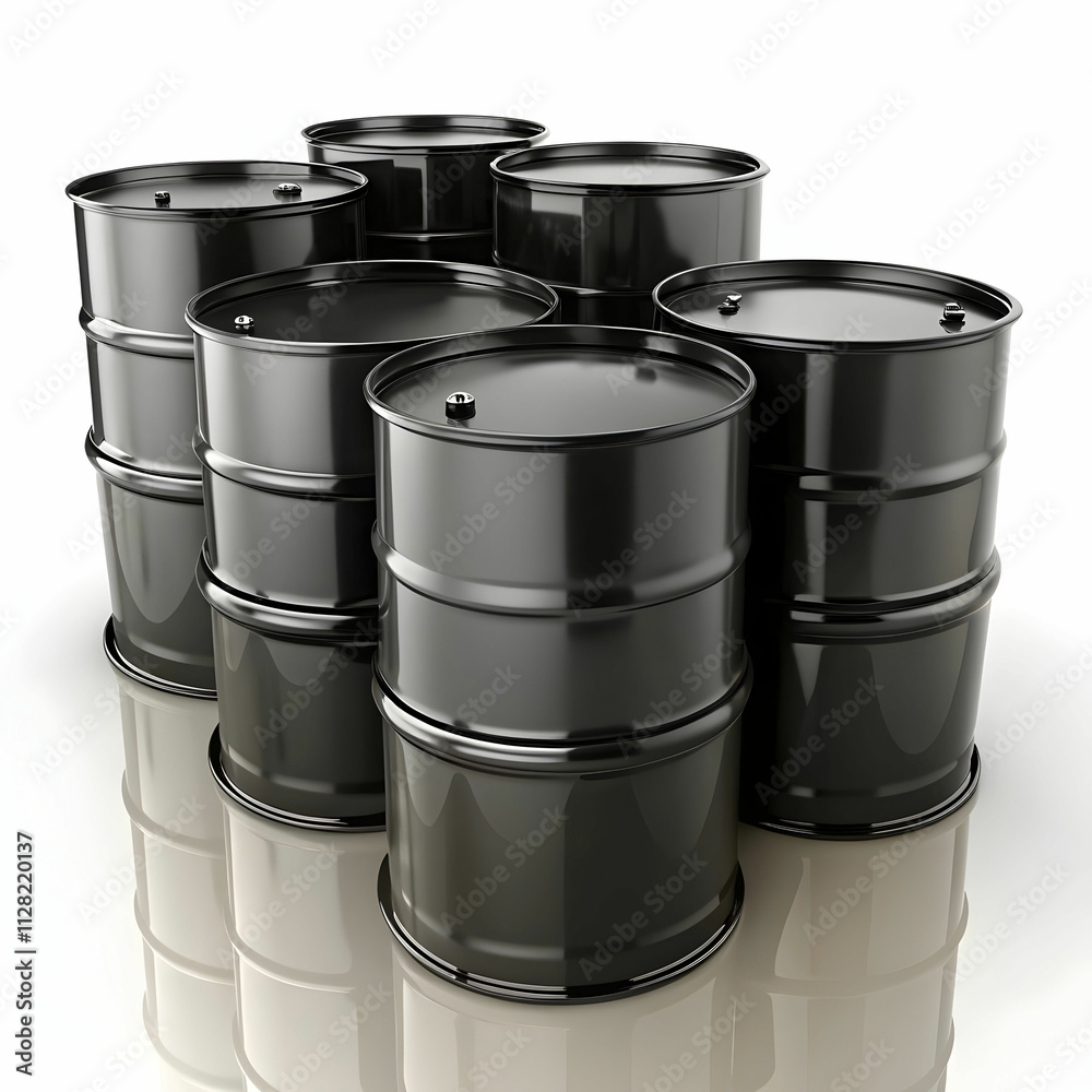 black oil barrel Isolated on Transparent Background black oil barrel Isolated on Transparent Background
