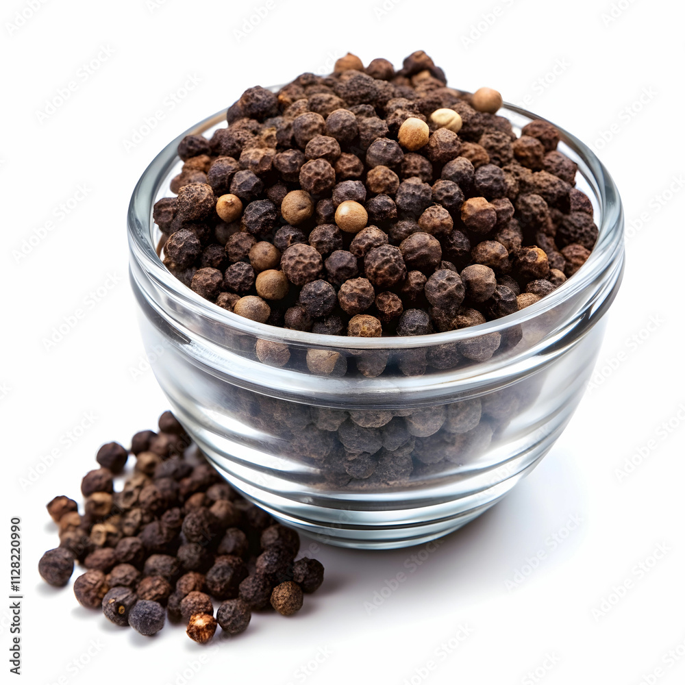 Black Pepper Isolated on Transparent Background