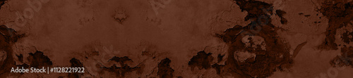Texture of an old dirty concrete painted Brown wall as a background.