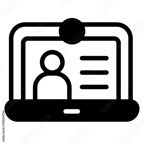 Presentation online Solid Icon