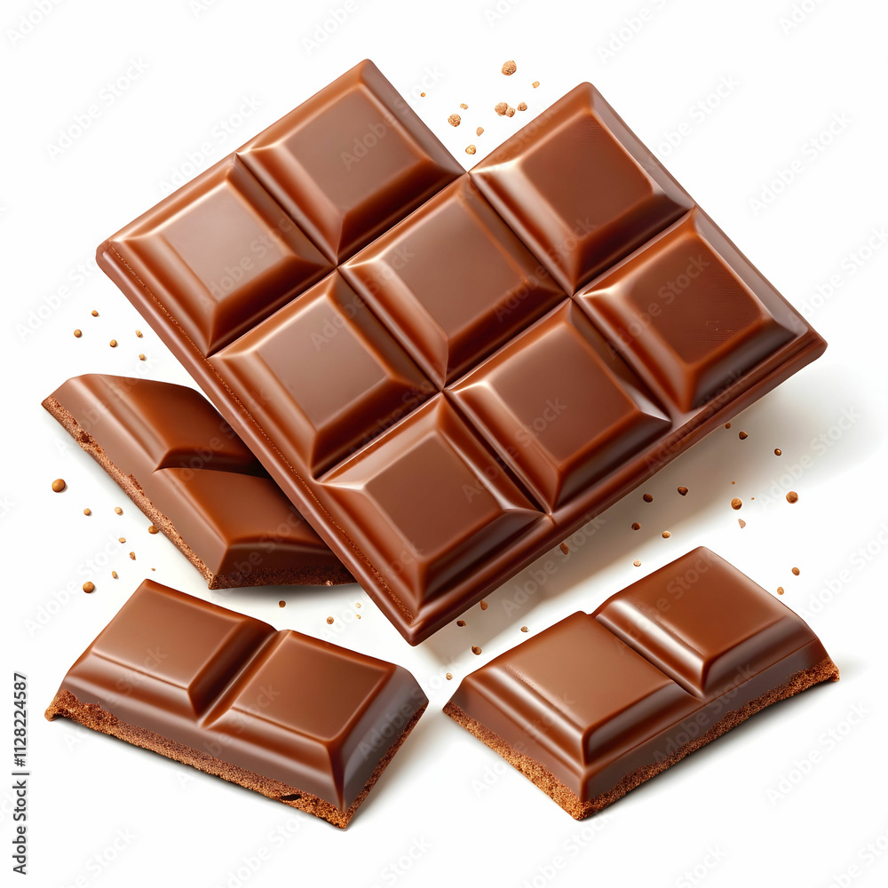 big chocolate and small ones isolated on Transparent Background big chocolate and small ones isolated on Transparent Background