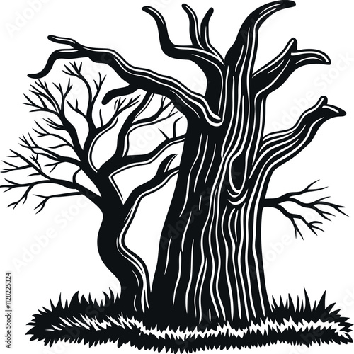 tree silhouette vector photo