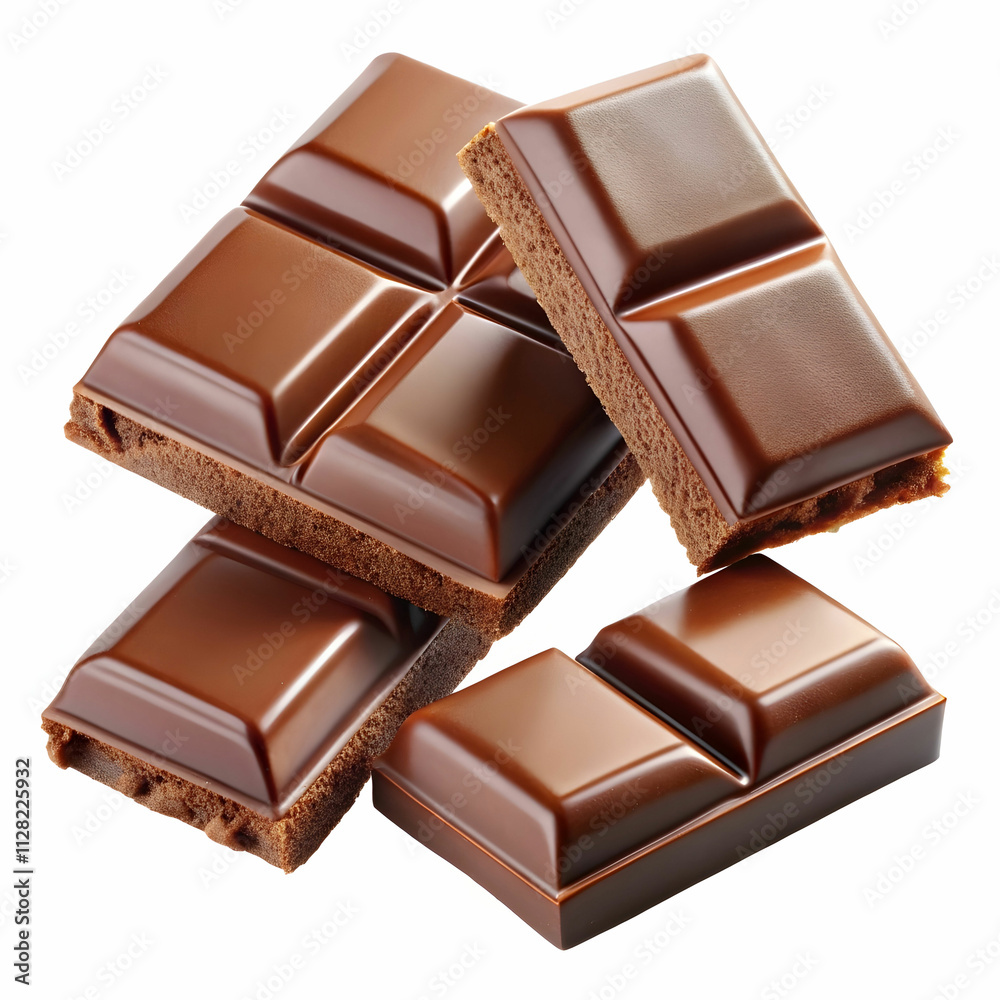 big chocolate and small ones isolated on Transparent Background big chocolate and small ones isolated on Transparent Background