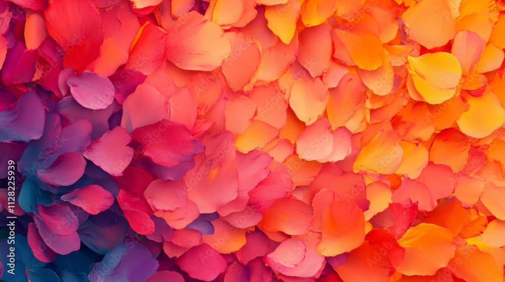Vibrant Hues Of Flower Petals Gradient Display Vibrant Hues Of Flower Petals Gradient Display