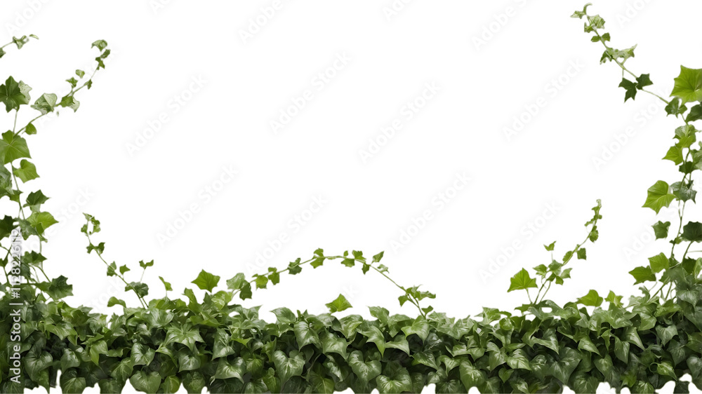 Tropical Green Leaves Frame Isolated on White Background Tropical Green Leaves Frame Isolated on White Background