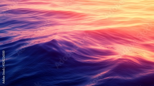 Sunset Hues Reflecting On Gentle Ocean Waves