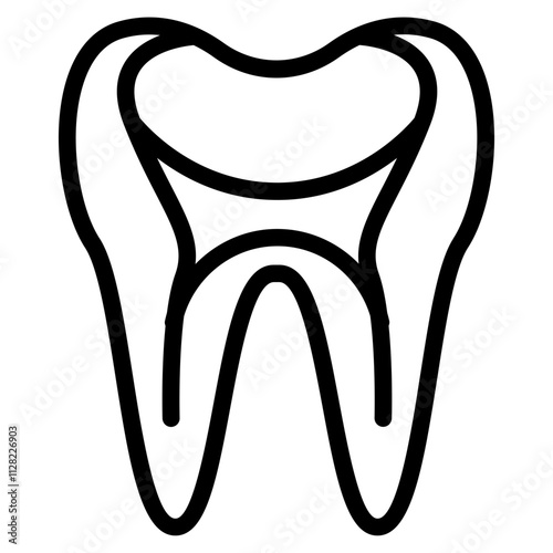 Pulpitis treatment Line Icon