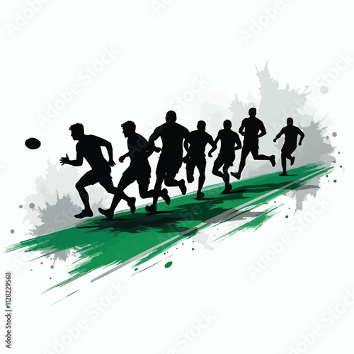 set of Rugby player