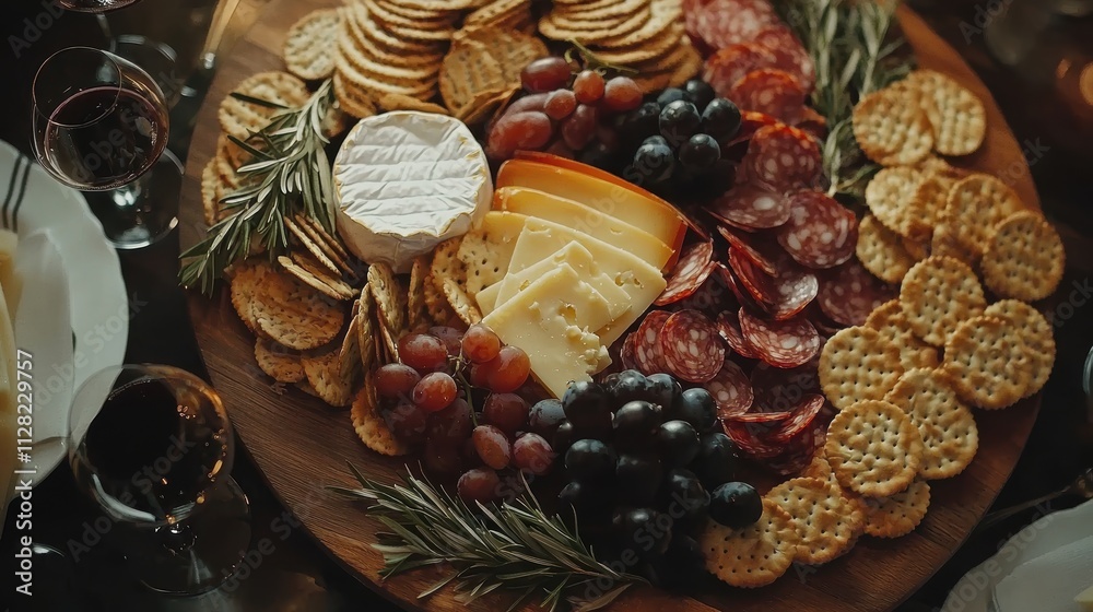 Elegant Charcuterie Board with Cheese, Fruits, and Wine Glasses for Sophisticated Gatherings Elegant Charcuterie Board with Cheese, Fruits, and Wine Glasses for Sophisticated Gatherings