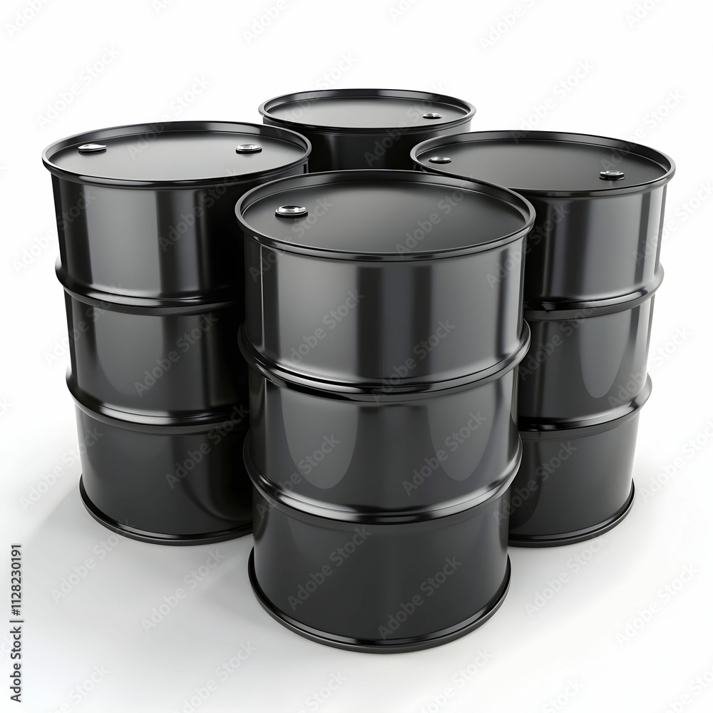 black oil barrel Isolated on Transparent Background black oil barrel Isolated on Transparent Background