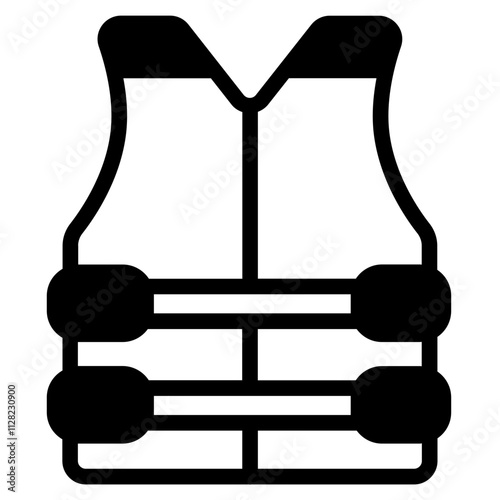 Safety jacket Solid Icon