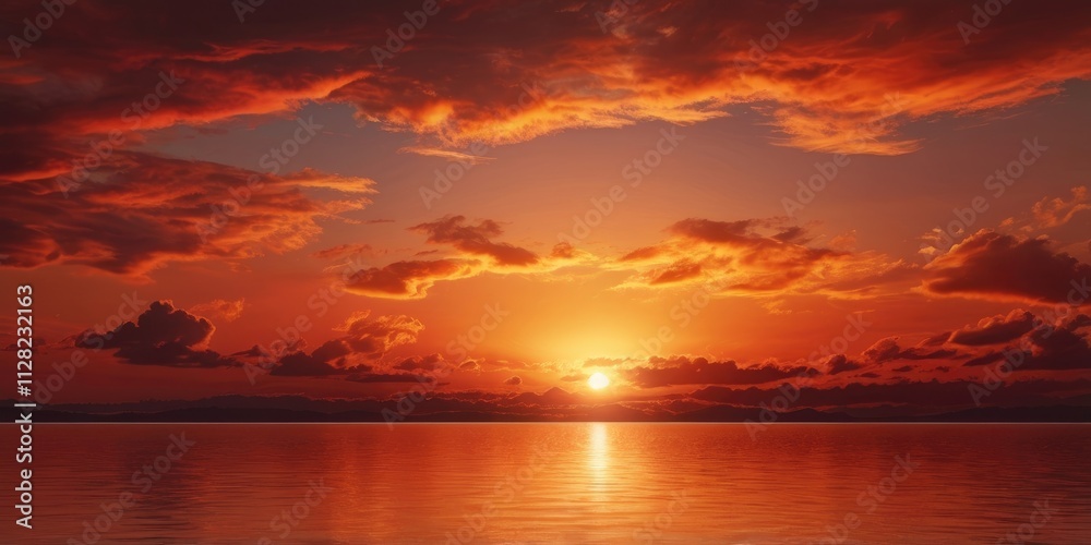 Deep Brown and orange Fantasy vibrant panoramic sunset sky Deep Brown and orange Fantasy vibrant panoramic sunset sky