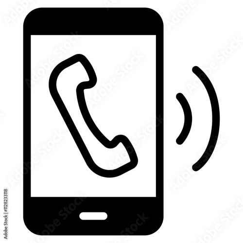 Smartphone call Solid Icon