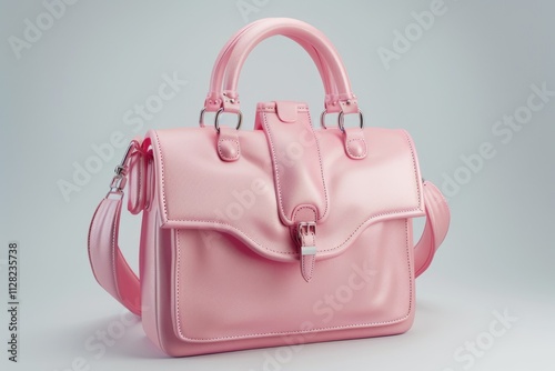 pink female bag on a white background isolated