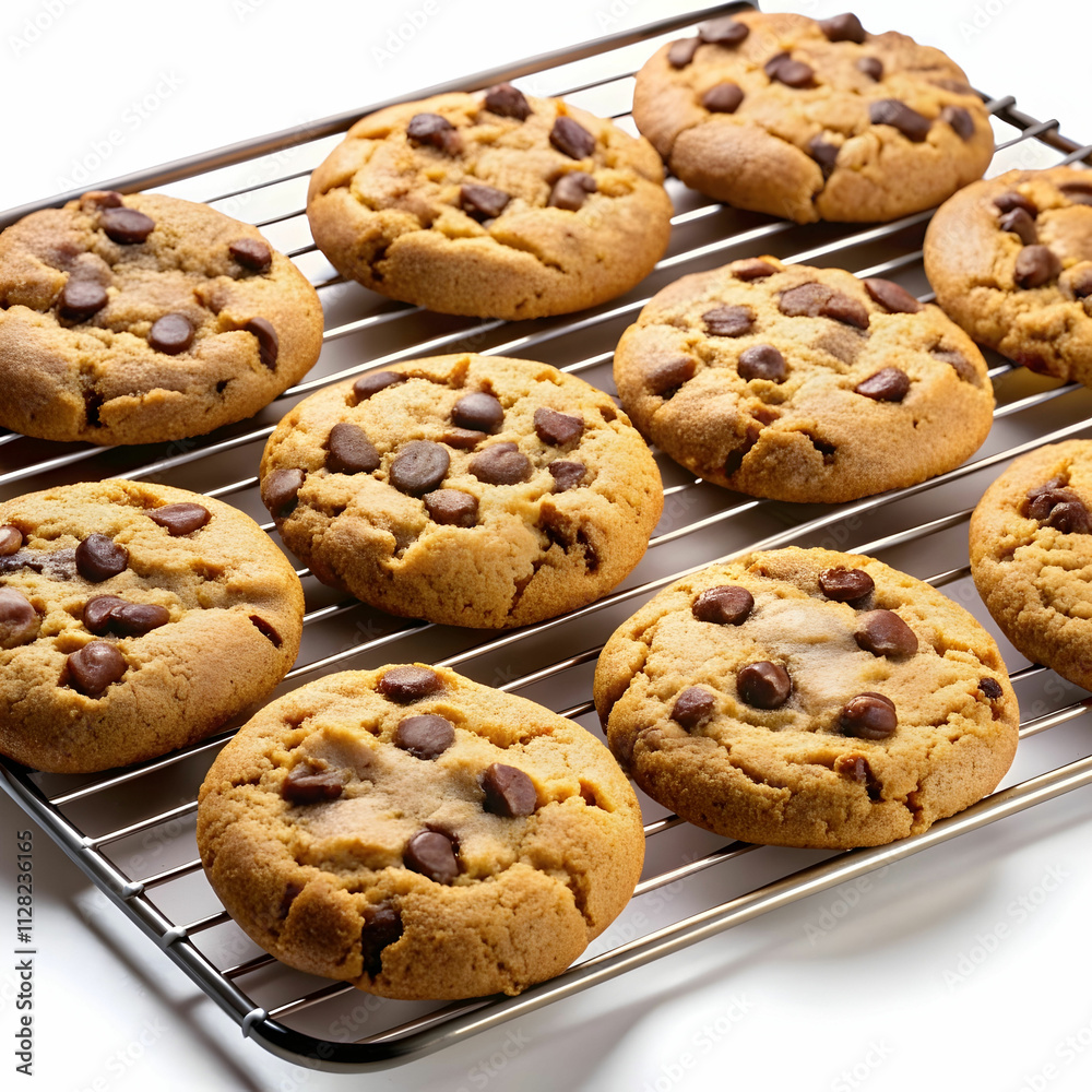Baking Chocolate Chip Cookies Isolated on Transparent Background Baking Chocolate Chip Cookies Isolated on Transparent Background