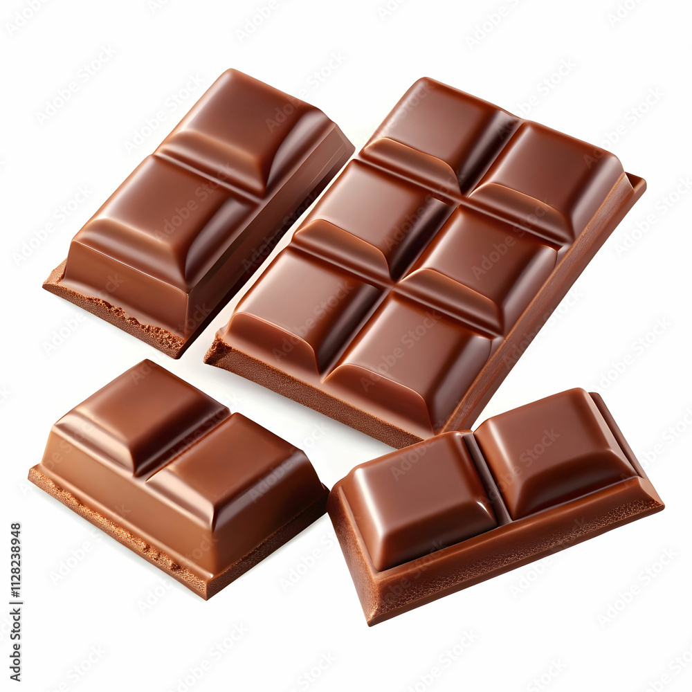 big chocolate and small ones isolated on Transparent Background big chocolate and small ones isolated on Transparent Background